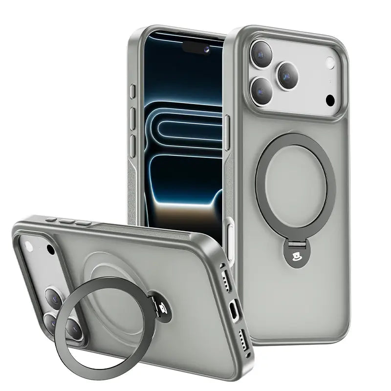 MAGIC JOHN 360 Degrees Rotating Magnetic Stand Phone Case for iPhone and SamSung