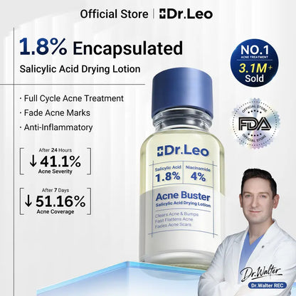 Dr.Leo Drying Lotion | Pimple Treatment & Body Acne Treatment | Visibly Shrinks Pimples in 24 Hours & Helps Fade Acne Marks in 7 Days | With 1.8% Encapsulated Salicylic Acid, 4% Niacinamide & 10% Sulfur (20ml) #mothersdaygift #Summervibes